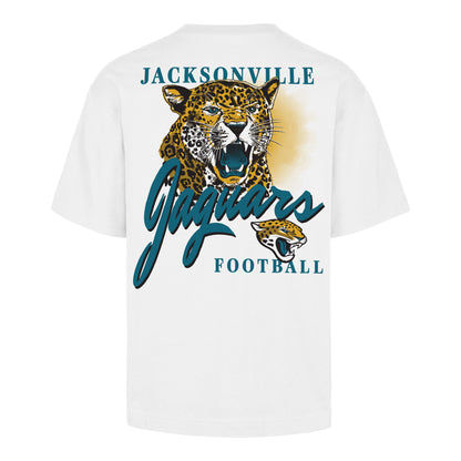 NFL Jacksonville Jaguars '47 Brand KO Backer Script Illustrated Faded White Tee - back