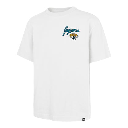 NFL Jacksonville Jaguars '47 Brand KO Backer Script Illustrated Faded White Tee - front
