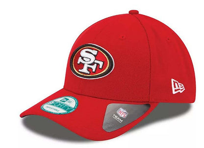 Red NFL San Francisco Niners 9Forty adjustable cap with curved visor and structured crown