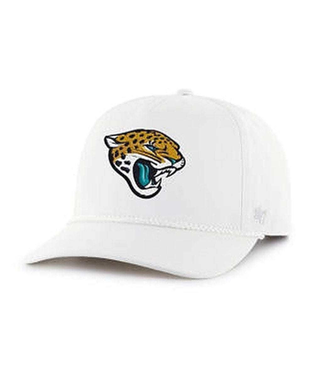Jacksonville Jaguars white '47 Hitch cap with braided rope and adjustable snapback