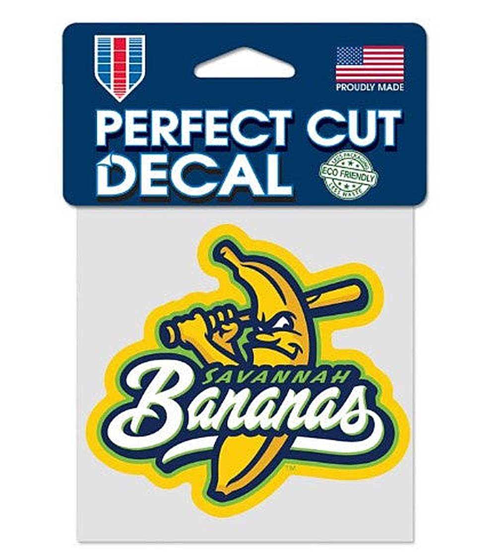 Savannah Bananas 4x4 inch perfect cut outdoor vinyl decal of team logo