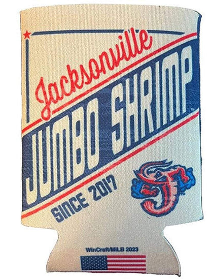 Jacksonville Jumbo Shrimp 2-sided insulated can cooler for 12 oz cans with team graphics