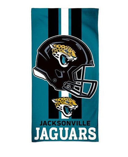 NFL Jacksonville Jaguars 30x60 cotton fiber beach towel with vibrant team logo and colors