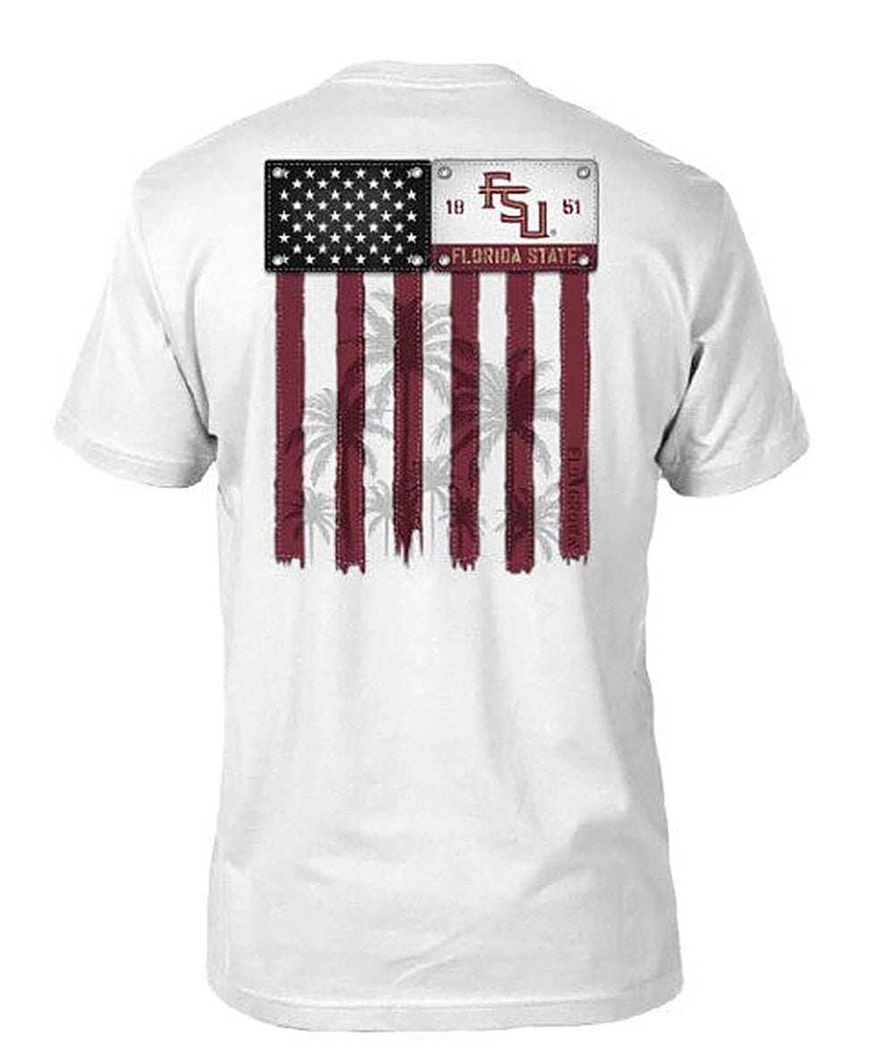 Florida State Seminoles vintage flags tee shirt with relaxed fit and soft cotton blend fabric