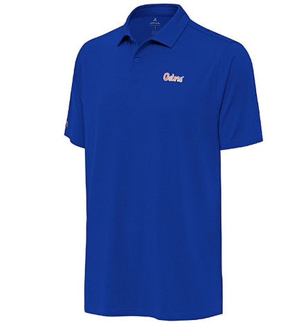 University of Florida Gators Antigua Convert Dry Polo Script Blue