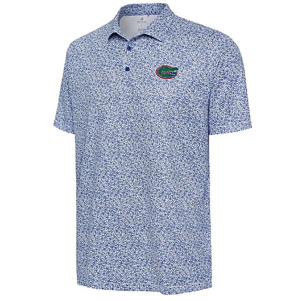 University of Florida Gators Antigua Field Ditsy Polo Blue