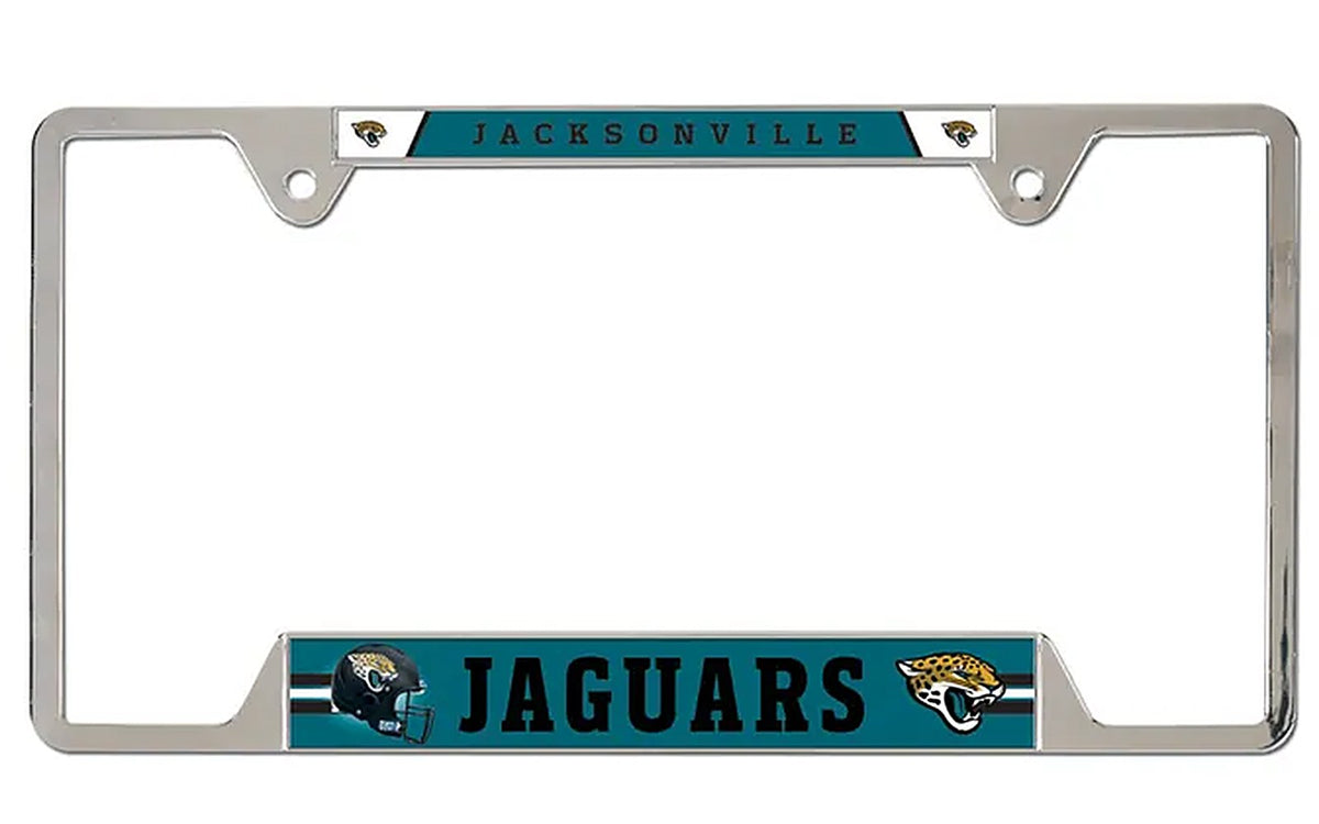 Jacksonville Jaguars WinCraft Helmet/Jag Head Metal License Plate Frame