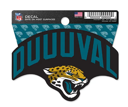 Jacksonville Jaguars WinCraft Duuuval Slogan Clean Cut Decal 3"X4"