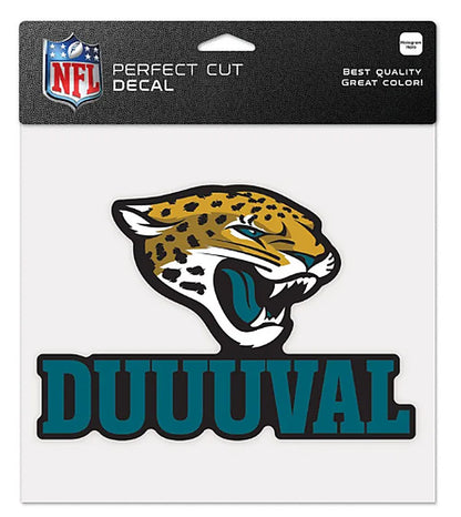 Jacksonville Jaguars WinCraft Duuuval Slogan Perfect Cut Decal 8" X 8"