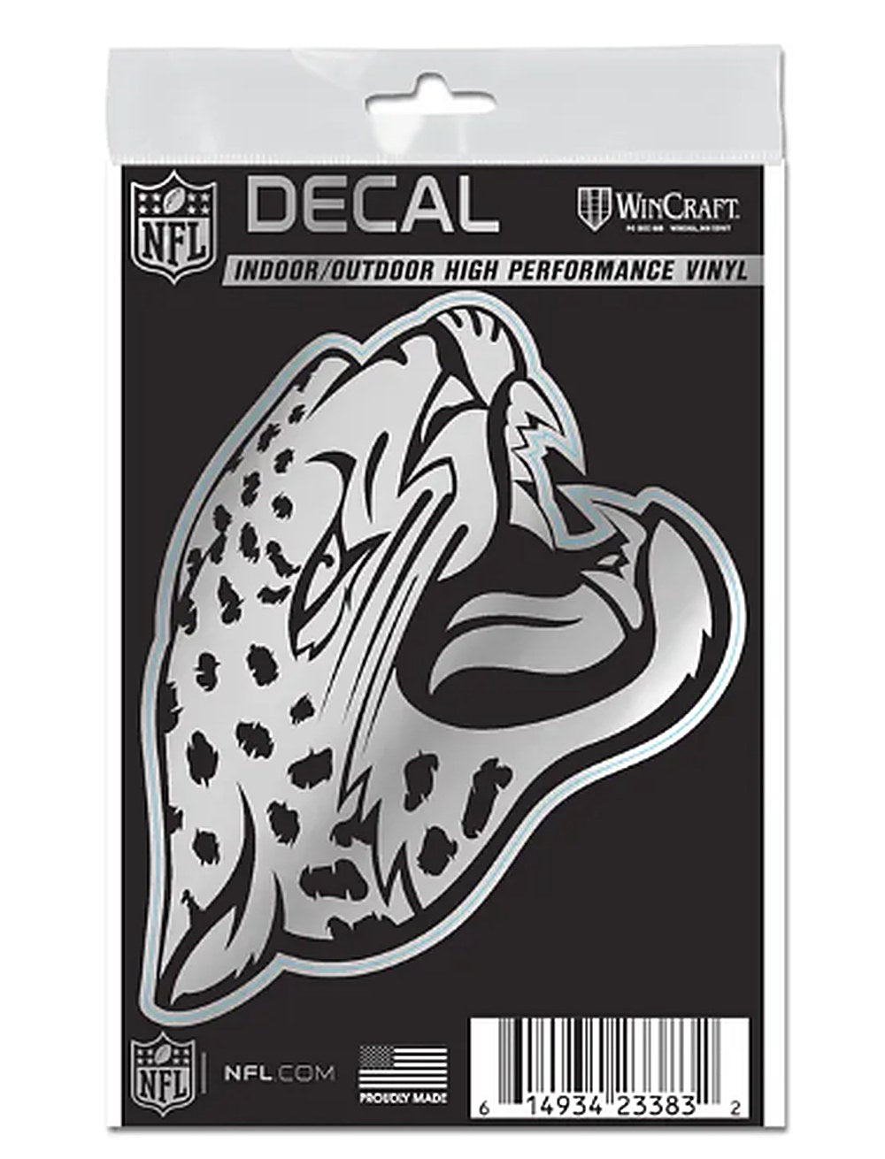 Jacksonville Jaguars Wincraft Metallic Decal 3"X5"