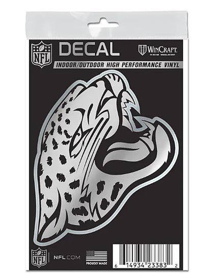 Jacksonville Jaguars Wincraft Metallic Decal 3"X5"