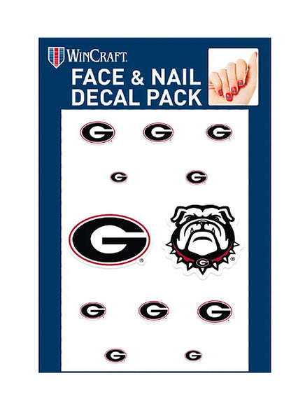 University of Georgia Bulldogs Wincraft Nail and Face Tattoo