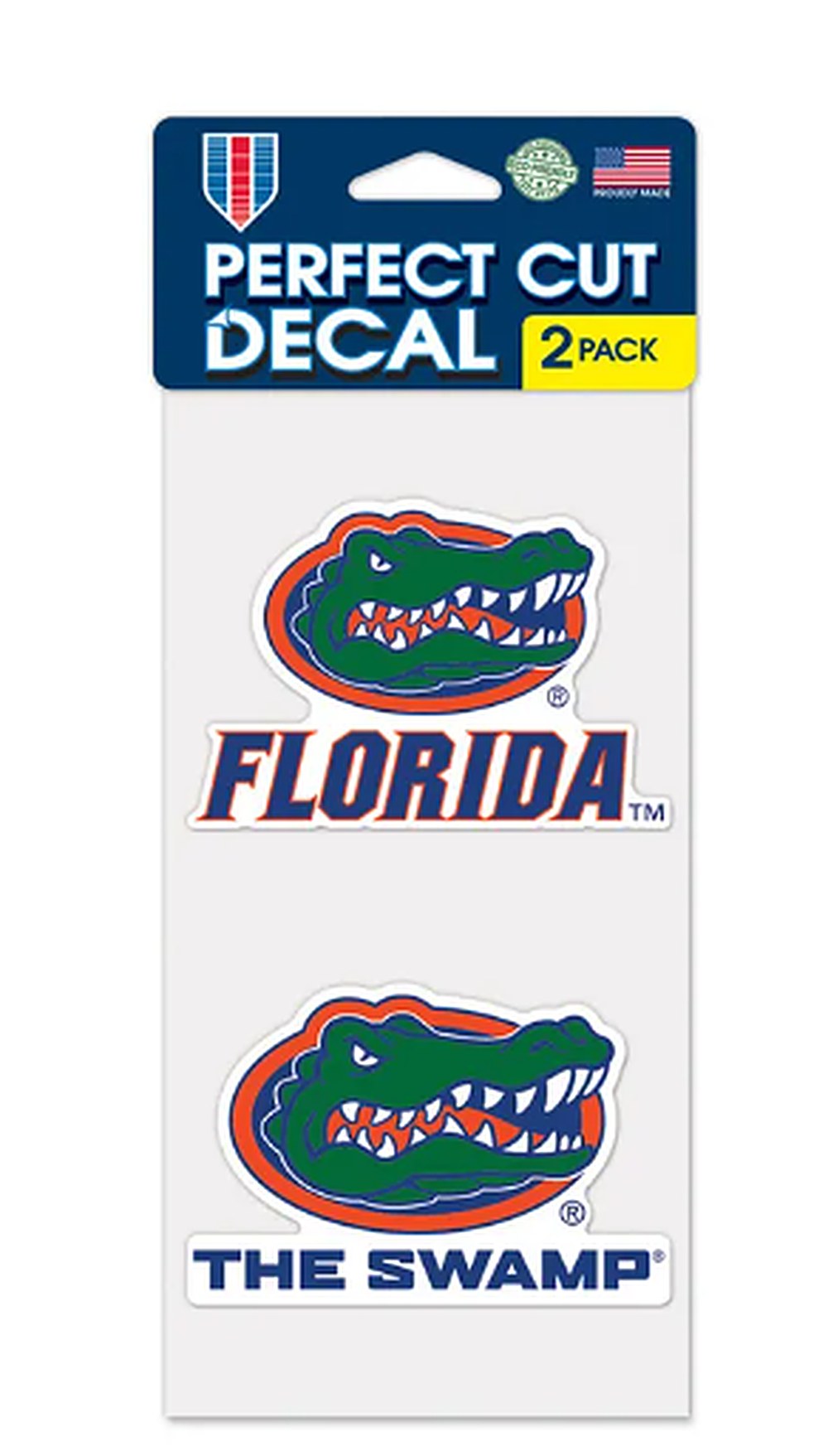 University of Florida Gators Wincraft Perfect Cut Decal Set of 2 4" X 4" -  Florida/The Swamp