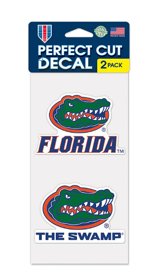 University of Florida Gators Wincraft Perfect Cut Decal Set of 2 4" X 4" -  Florida/The Swamp