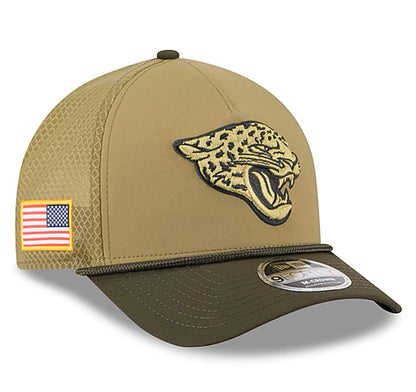 Jacksonville Jaguars Salute to Service 2025 New Era 39 Thirty Olive Green