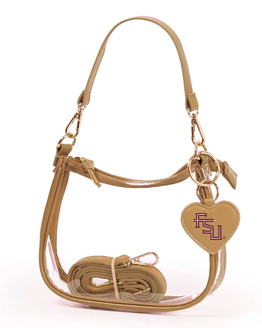 Florida State Seminoles Desden Clear Clara Purse With Heart Charm