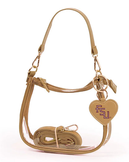Florida State Seminoles Desden Clear Clara Purse With Heart Charm