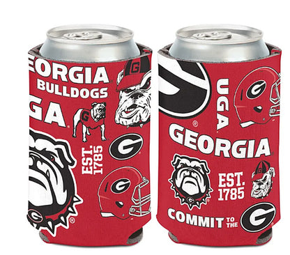 Georgia Bulldogs Wincraft Scatter Print Can Cooler 12oz