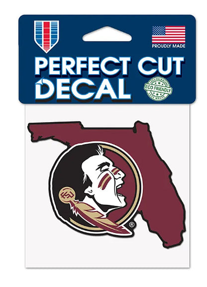 Florida State Seminoles Wincraft The State Perfect  Cut Decal 4X4