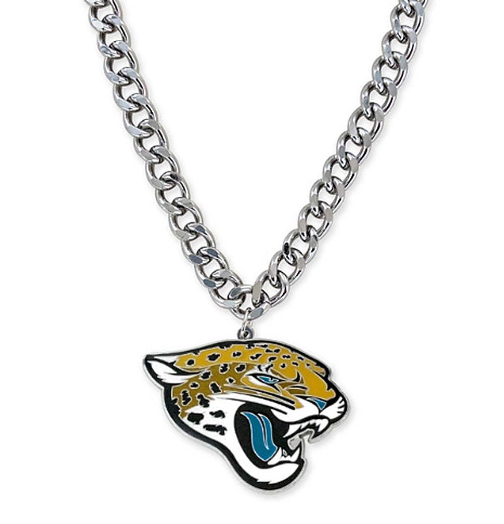 Jacksonville Jaguars Aminco Heavyweight Jaguar Head Logo Necklace
