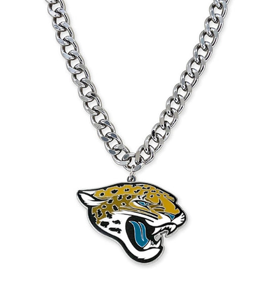 Jacksonville Jaguars Aminco Heavyweight Jaguar Head Logo Necklace