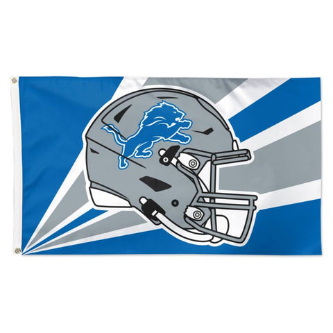 Detroit Lions Sun Burst Flag - Deluxe