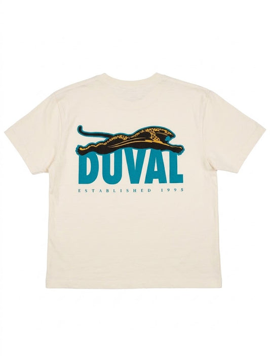 GenJag Jaguars 1995 Leaping Jag Ivory Ladies Crop Top Tee