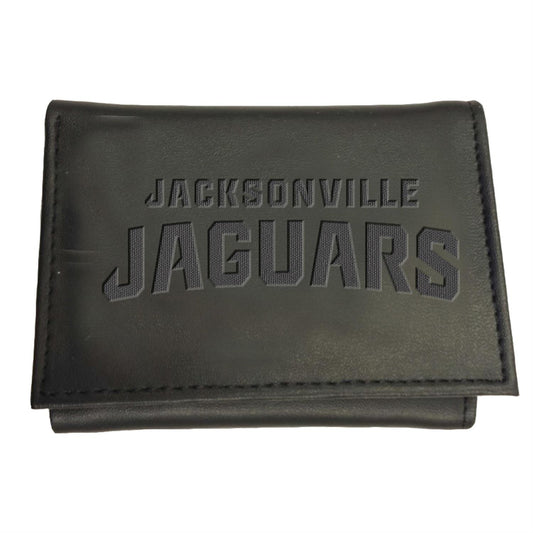 NFL Jacksonville Jaguars Evergreen Black Tri-Fold Wallet