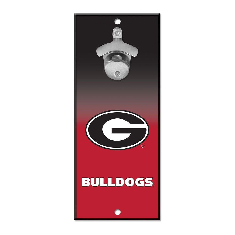 NCAA Georgia Bulldogs WinCraft Bottle Opener Sign
