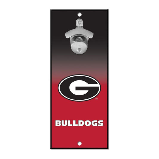 NCAA Georgia Bulldogs WinCraft Bottle Opener Sign