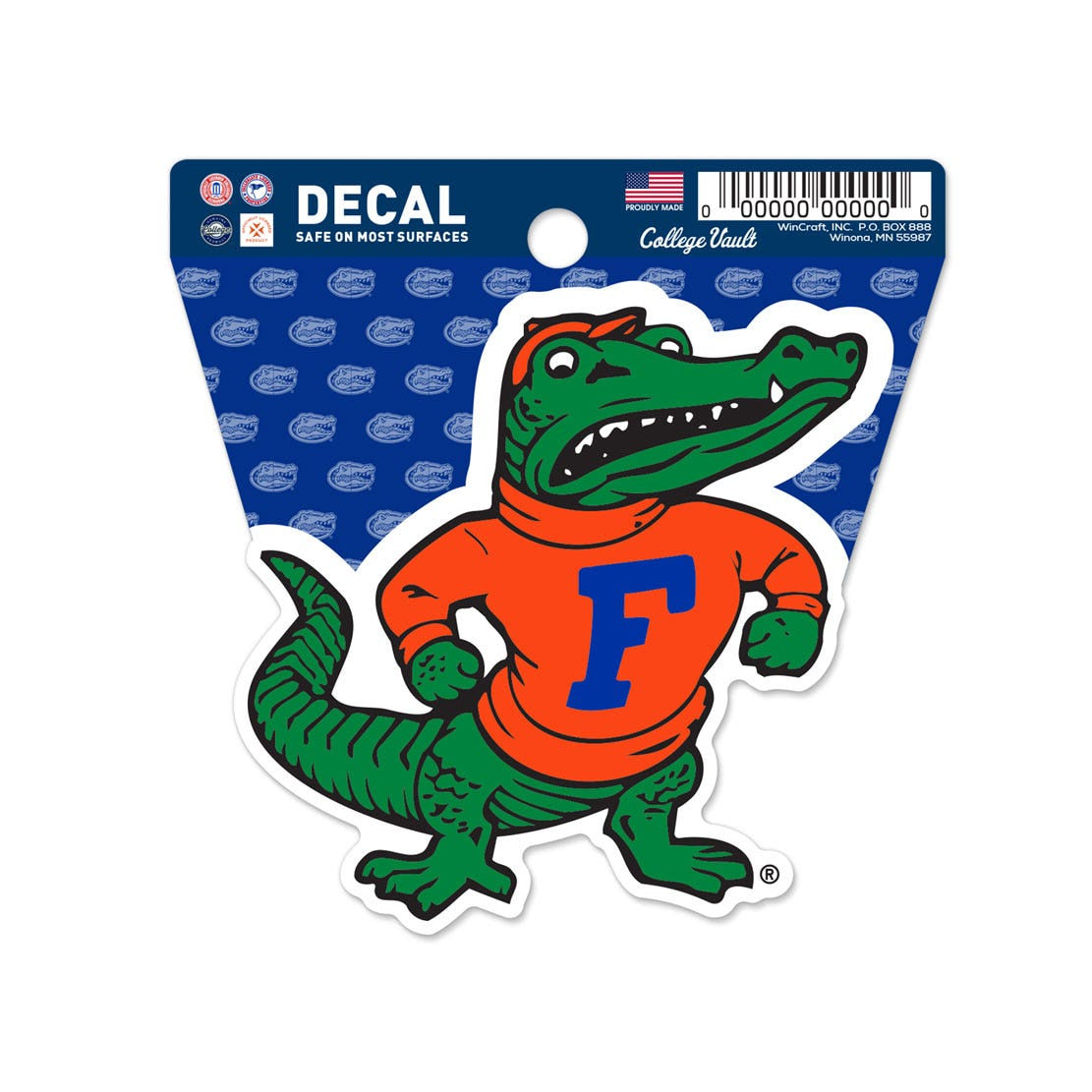 NCAA Florida Gators WinCraft College Vault Clean Cut Decal 3" x 4"