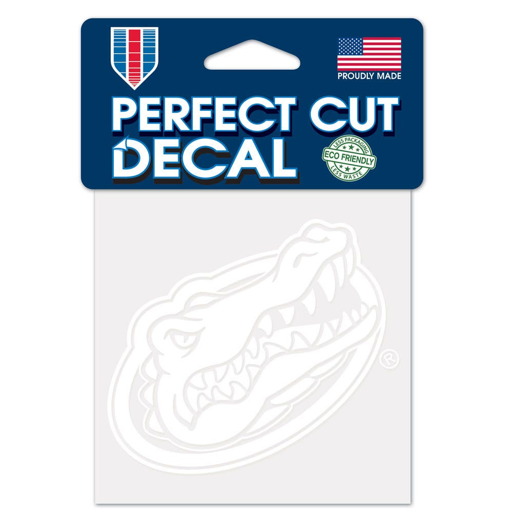 NCAA Florida Gators WinCraft Perfect Cut White Decal 4" x 4"