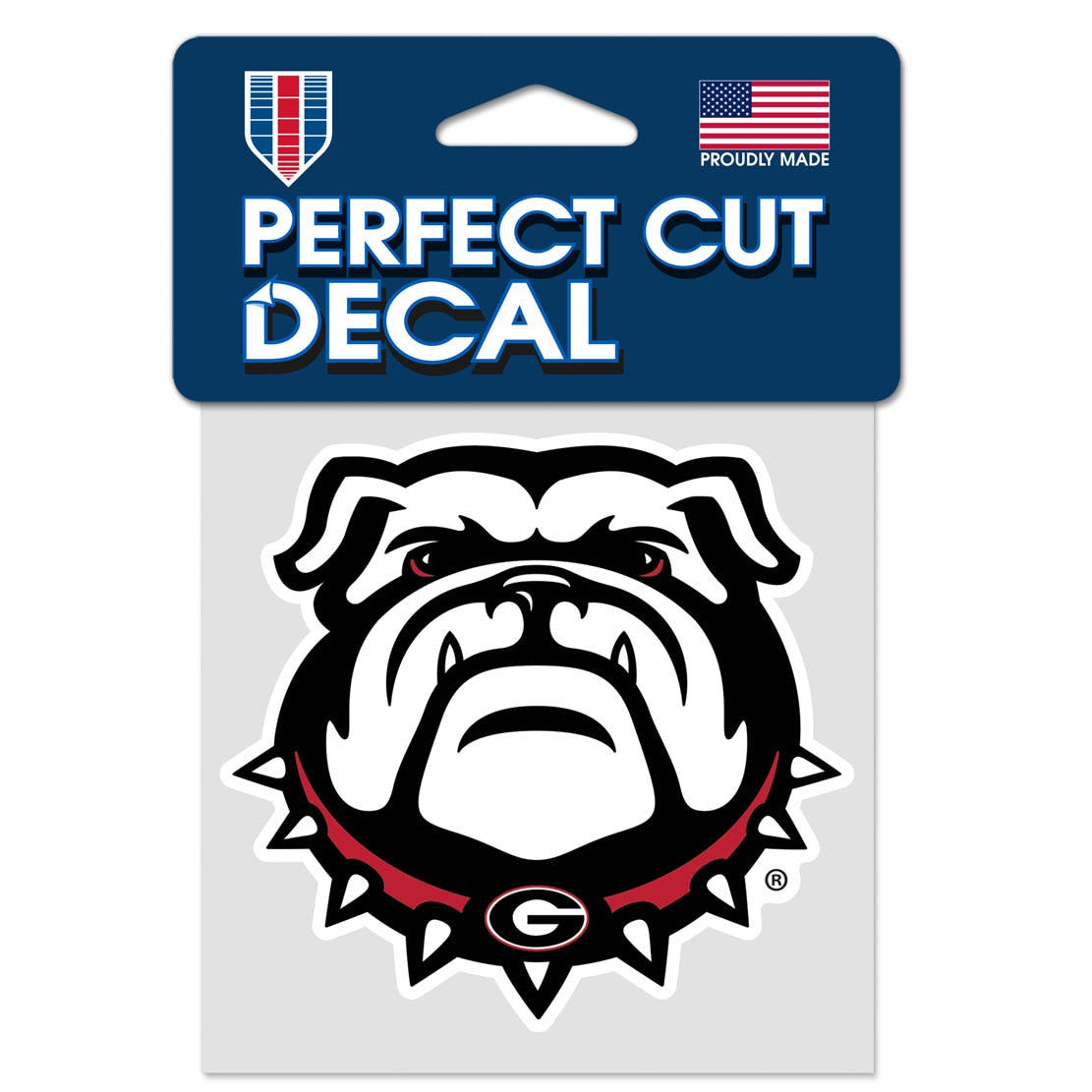 NCAA Georgia Bulldogs WinCraft Bulldog 4x4 Perfect Cut Color Decal