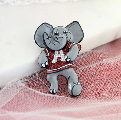 University of Alabama Crimson Tide Seasons Jewelry "Big AL" Crystal Pin