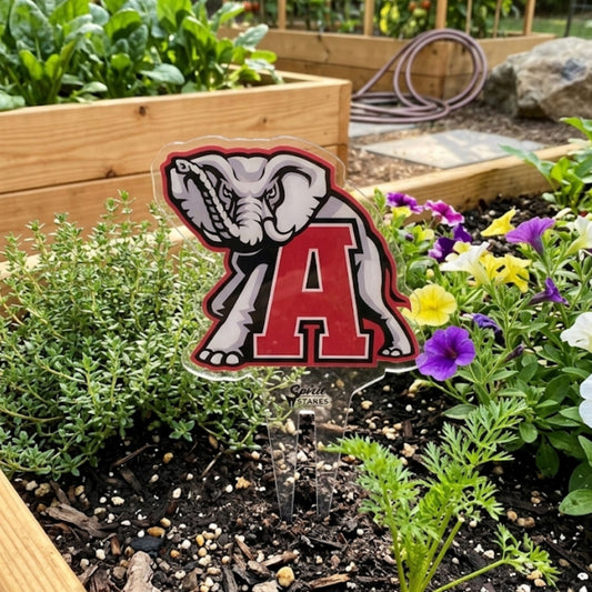 Alabama Elephant Color Garden Sign