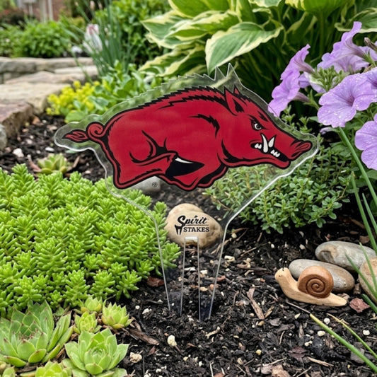 Arkansas, University of - Running Razorback Garden Sign