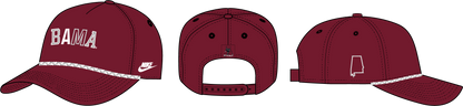 NCAA Alabama Crimson Tide Nike Rise BR 5P Structured Adjustable Cap