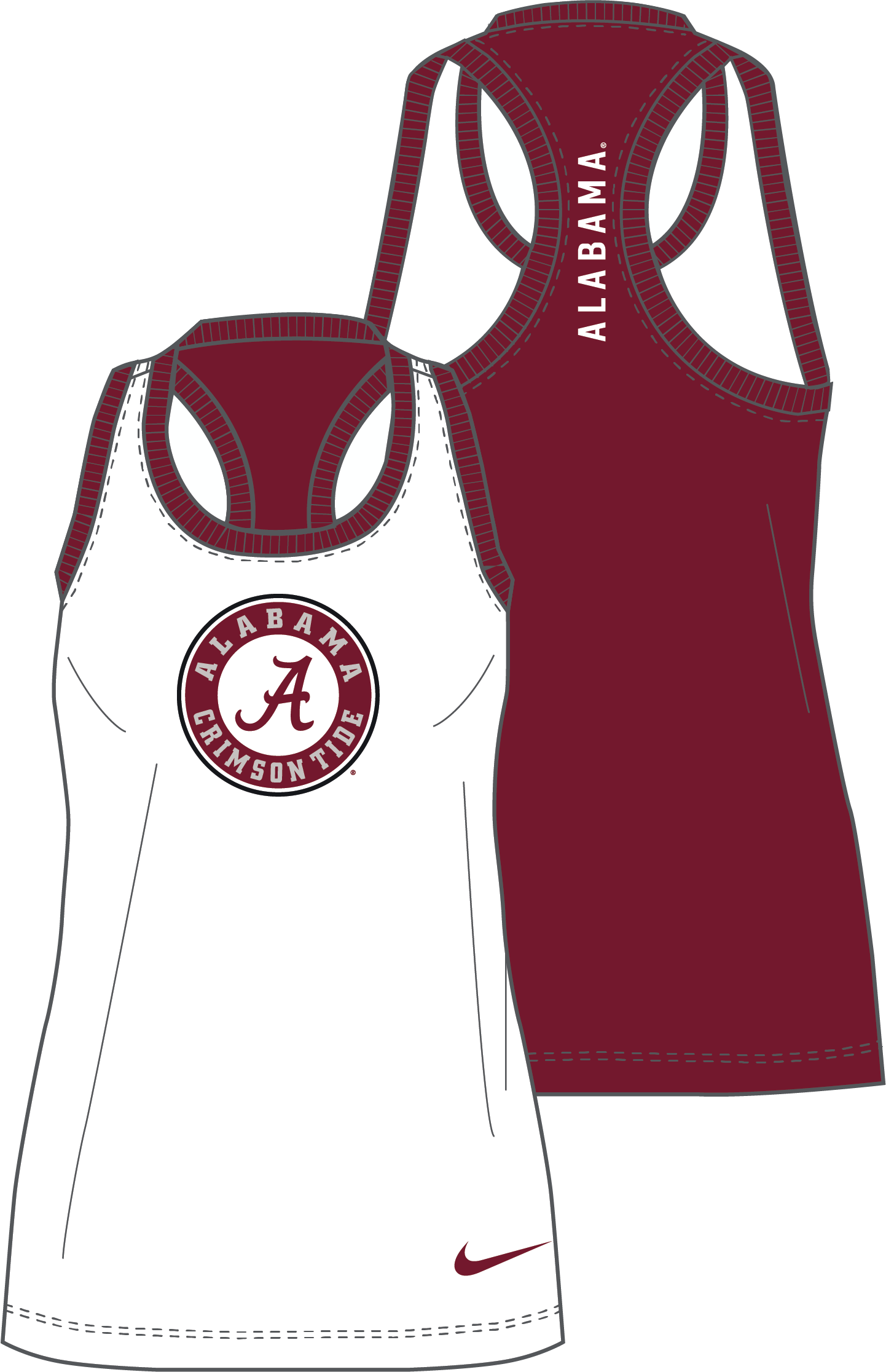 NCAA Alabama Crimson Tide Nike Women's Racerback Tank (Crimson)