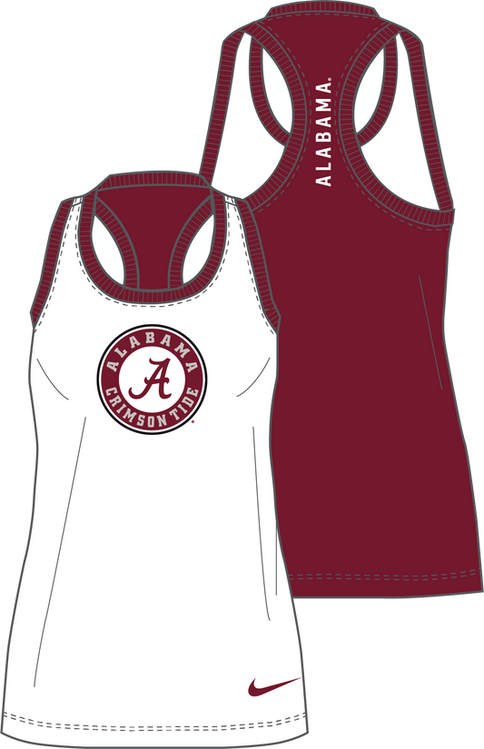 NCAA Alabama Crimson Tide Nike Women's Racerback Tank (Crimson)