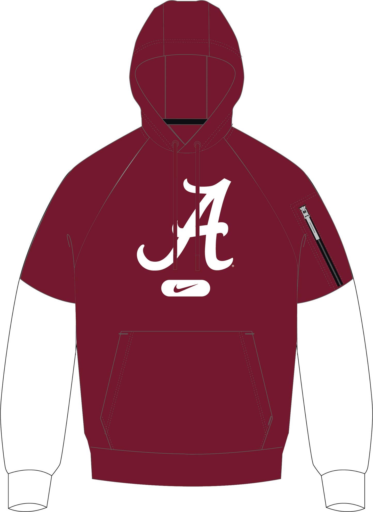 NCAA Alabama Crimson Tide Nike Men's Logo Fitness Hoodie