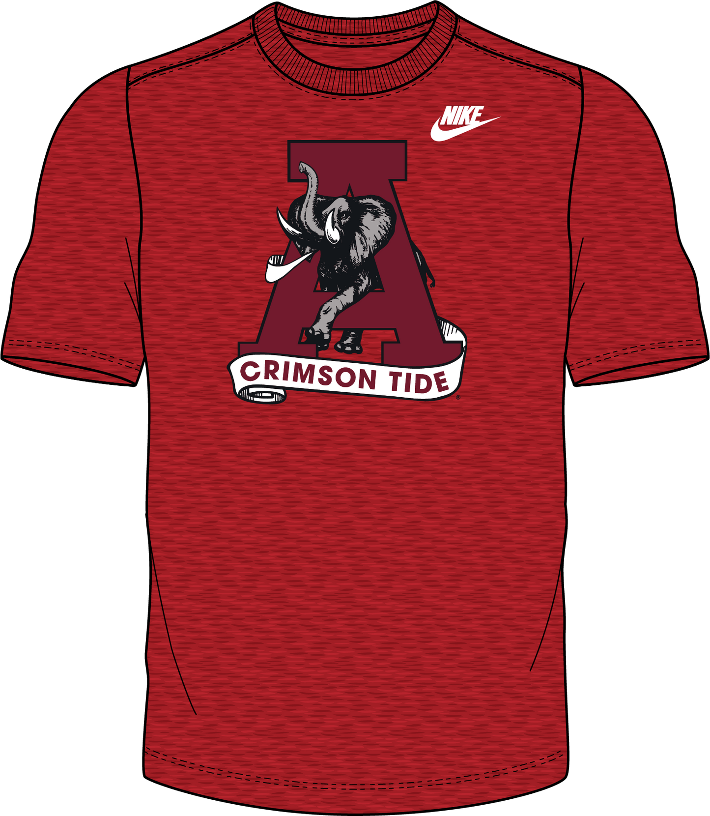 NCAA Alabama Crimson Tide Nike Men's Legacy Triblend Primary Logo Tee (Crimson)