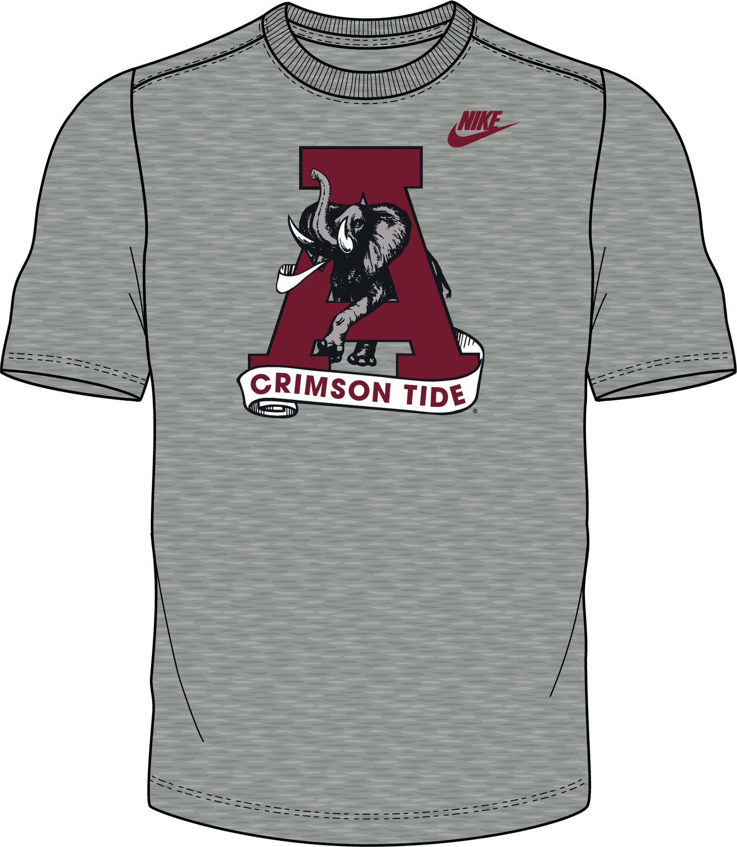 NCAA Alabama Crimson Tide Nike Men's Legacy Triblend Primary Logo Tee (Navy)