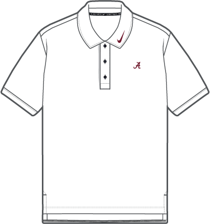 NCAA Alabama Crimson Tide Nike Men's Par5 Heathered Polo (Black)
