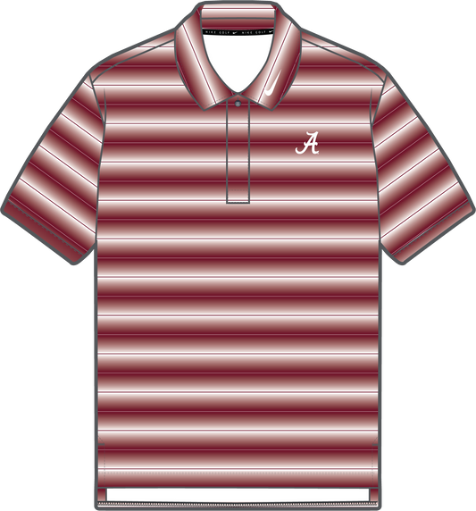 NCAA Alabama Crimson Tide Nike Men's Primary Logo Par Stripe Polo