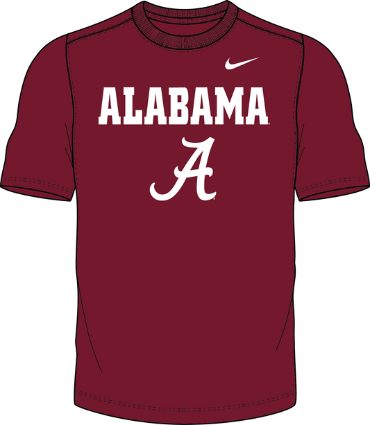 NCAA Alabama Crimson Tide Nike Women's Stripe Chill Knit Crop Tee