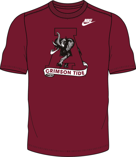 NCAA Alabama Crimson Tide Nike Men's Legacy Cotton Alternate Logo Tee (Crimson)