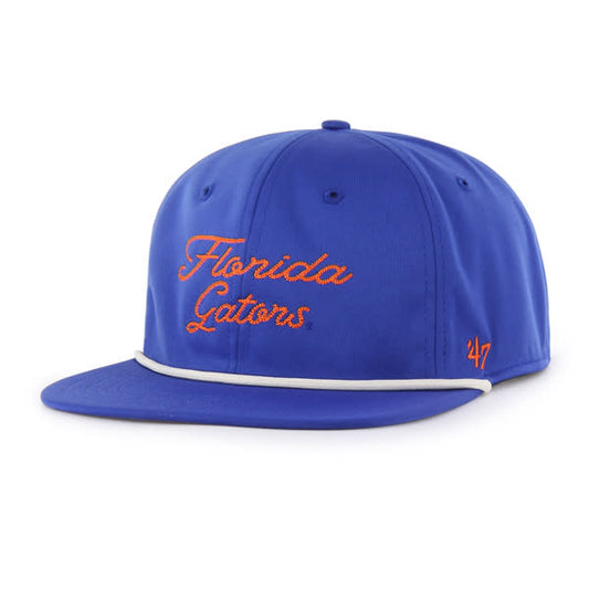 Florida Gators '47 Brand Captain Snapback Rope Hat, royal blue with orange Florida Gators script