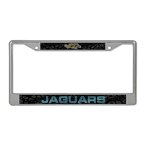 NFL Jacksonville Jaguars Rico Prowler Black Leopard Acrylic Chrome License Plate Frame