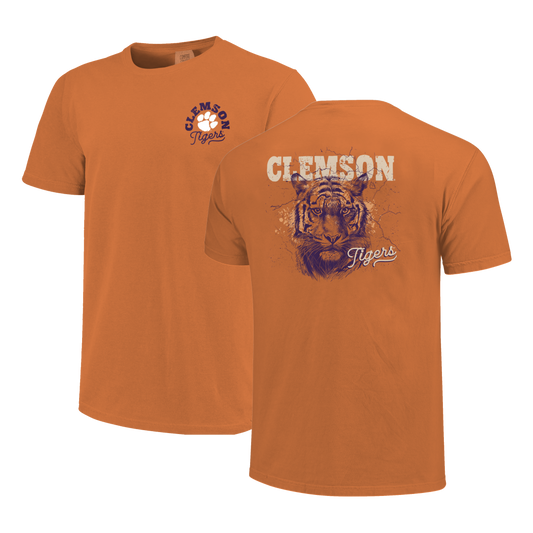 Clemson Tigers Image One Tiger Head Graphic