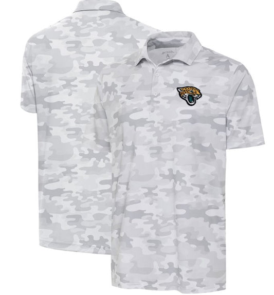 Jacksonville Jaguars Antigua Men's White Collide Polo